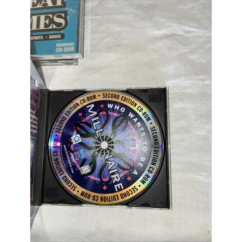 5 Different CD ROM Games Who Wants to Be a Millionaire2 Fishing Great Games More